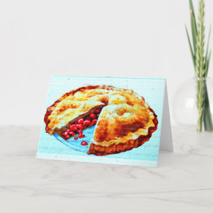 gratulationskort för homemade körsbär paj kort