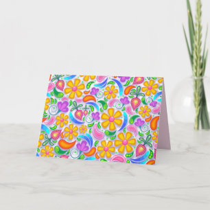 gratulationskort för lätt blommigt kort