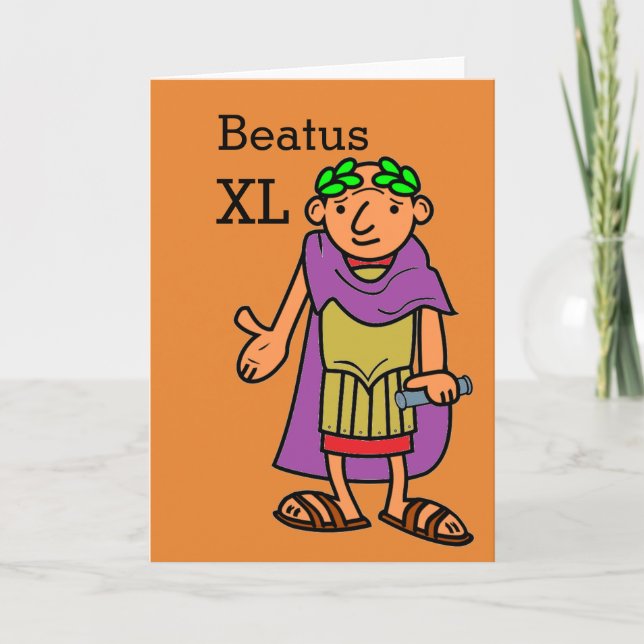 Gratulationskort för romersk kejsare på 40-årsdage kort (Framsida)