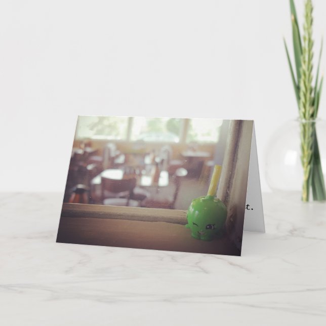 Gratulationskort för surt Grönt Apple Kort (Framsida)