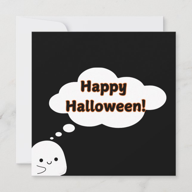 Gratulationskort "Glad Halloween!" Julkort (Framsida)