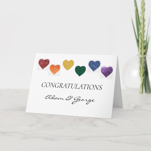 Gratulationskort - HBTQ regnbågsprismotiv Kort (Framsida)