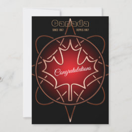 Gratulationskort med platt design för kanadensiskt kort