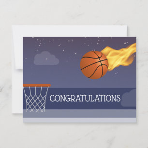 Gratulera till basketlaget vinnande vykort