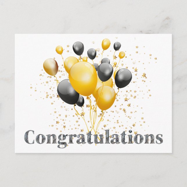 Gratulerande Dekorativ Disco Boll  Vykort (Framsida)