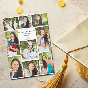 Gratulerande examen fotocollagekort