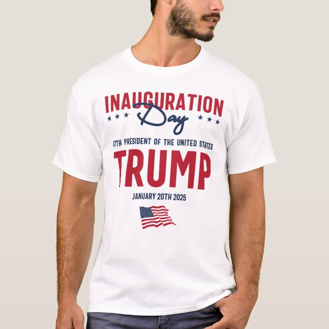 Gratulerar 47:e ordförande Trump T Shirt (Framsida)