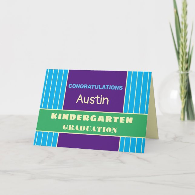 Gratulerar! Anpassningsbar Kindergarten studenten  Kort (Framsida)