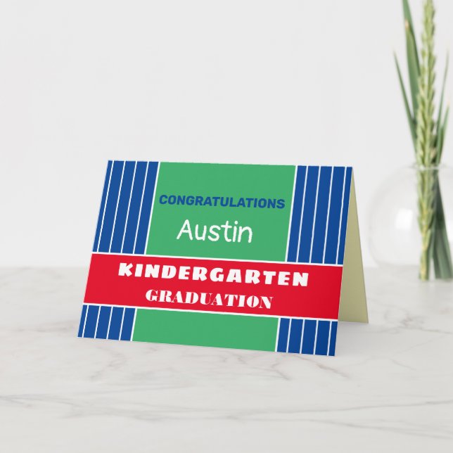 Gratulerar! Anpassningsbar Kindergarten studenten  Kort (Framsida)