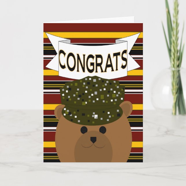 Gratulerar armésoldat Hero Kort (Framsida)