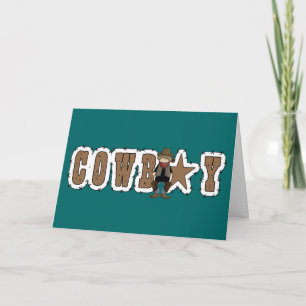 Gratulerar Cowboy - westernt nytt jobb eller Kort