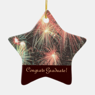Gratulerar doktorand- stjärnaprydnad julgransprydnad keramik