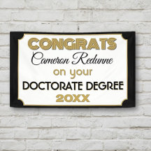 Gratulerar doktorsgrad! Personligens banderoll