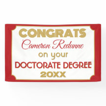 Gratulerar doktorsgrad! Personligens banderoll