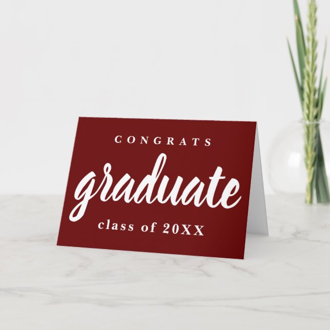 Gratulerar Examens Kort med Skolfärger (Framsida)