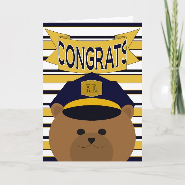 Gratulerar för Cop/Policeman Kort (Framsida)