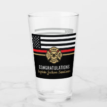 Gratulerar för Firefighter Pension Red Line Flagga