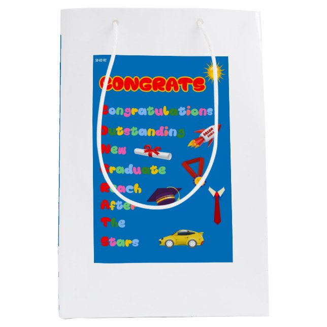 Gratulerar förkortning Student Gift Bag för Boys (Framsidan)