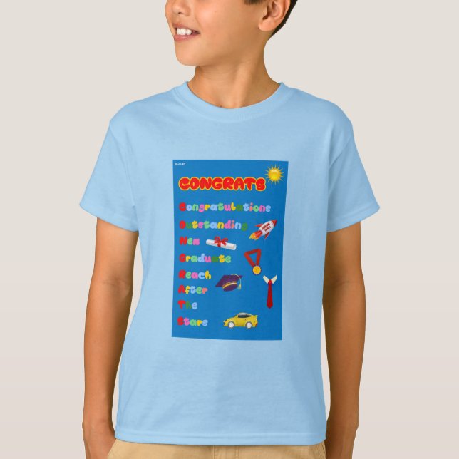 Gratulerar förkortning Tee for boys (Framsida)
