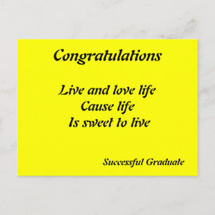 Gratulerar framgångsrika examen vykort