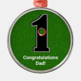 Gratulerar Golfer Hål i ett anpassat Julgransprydnad Metall