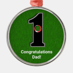 Gratulerar Golfer Hål i ett anpassat Julgransprydnad Metall
