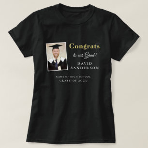 Gratulerar Grad 2025 Photo Namn Studenten T Shirt