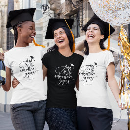 Gratulerar Grad för Modern Studenten Script Callig T Shirt