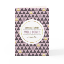 Gratulerar Grad. Geometric Mönster Anpassningsbar