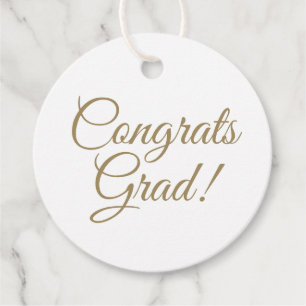 Gratulerar grad guld, skript elegant studenten gåvor etiketter