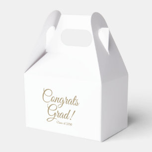 Gratulerar grad guld-skriptklass, elegant presentaskar