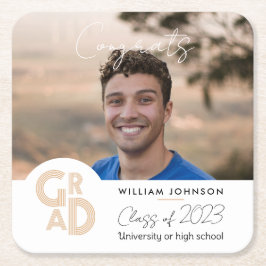 Gratulerar Grad-klass 2023 Underlägg Papper Kvadrat