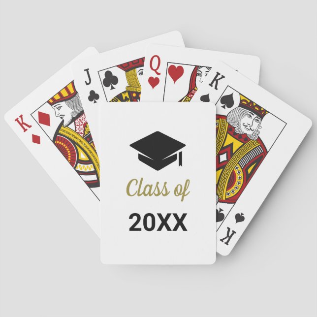 Gratulerar Grad-klass för varje års Studentmössa Casinokort (Baksidan)