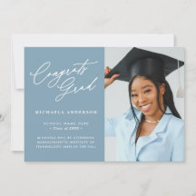 Gratulerar Grad Modern Script Photo Studenten