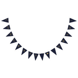 Gratulerar Grad Navy Blue Vimplar