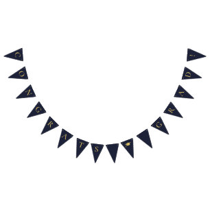 Gratulerar Grad Navy Blue Vimplar