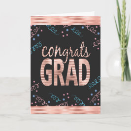 Gratulerar Grad Ro Faux Foil och Confetti Kort