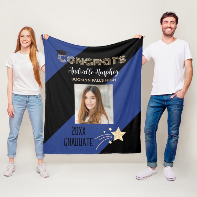 Gratulerar Grad! Studenten Fleecefilt (På plats)