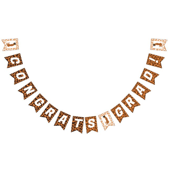 Gratulerar Grad! Studenten Leopard Vimplar (Alla)