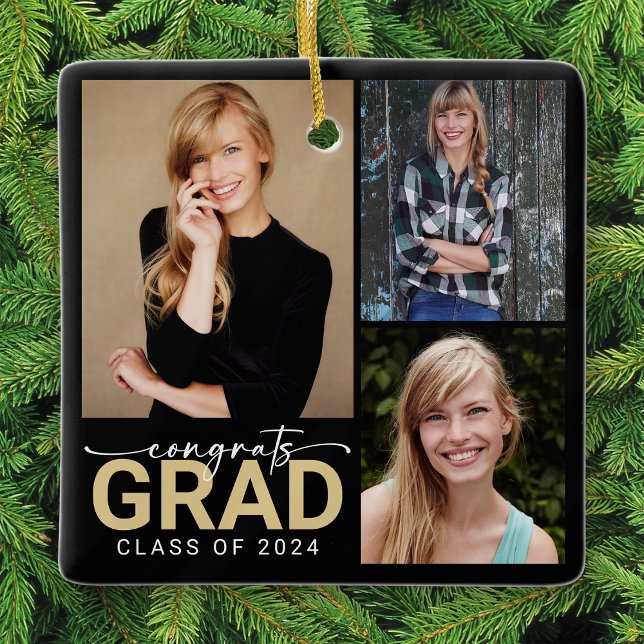 Gratulerar Grad Studenten Photo Keepsaké Julgransprydnad Keramik (Skapare uppladdad)