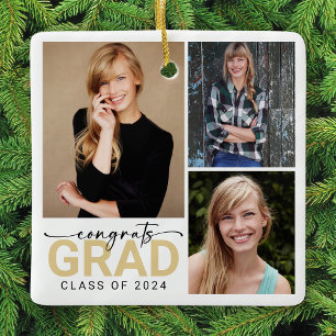 Gratulerar Grad Studenten Photo Keepsaké Julgransprydnad Keramik