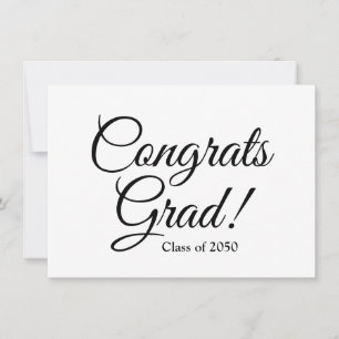 Gratulerar grad svartvit anpassningsbar, skript st kort
