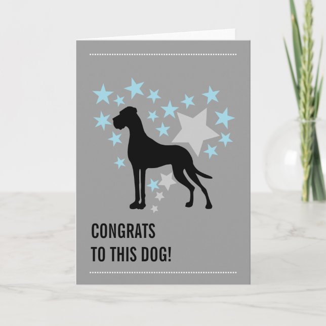 Gratulerar great dane kort (Framsida)