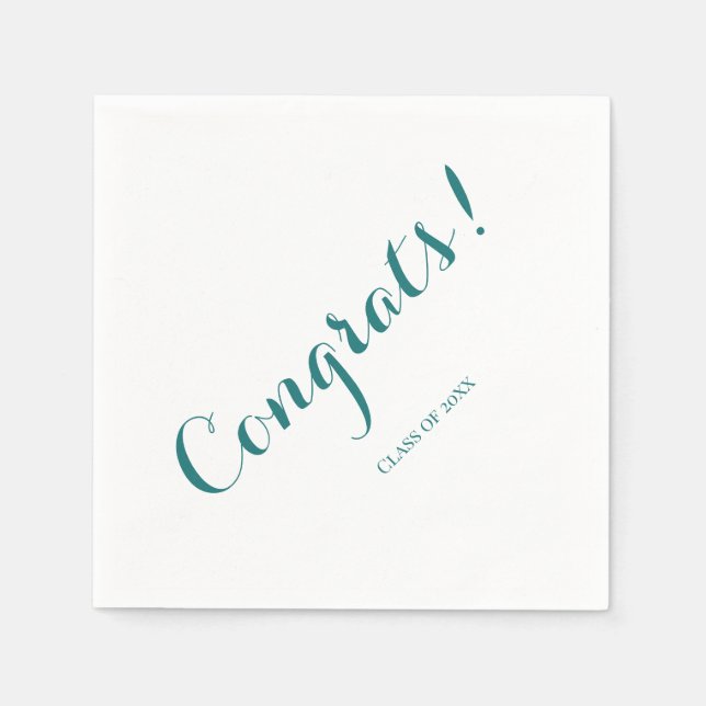 GRATULERAR GRÖNT i STUDENTEN Pappersservett (Framsidan)