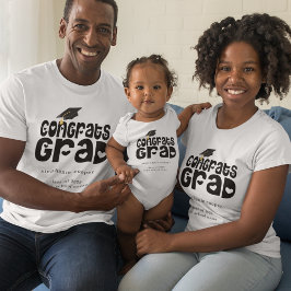 Gratulerar guldtext Namn 2025 Studenten T Shirt
