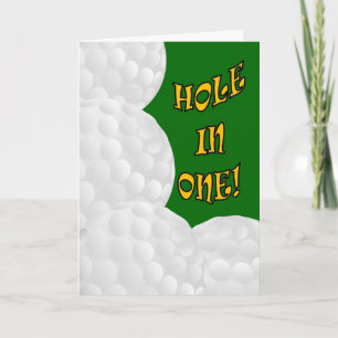 Gratulerar hole in one! Golfframgång Kort