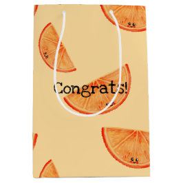 Gratulerar! Kawaii Watercolor Orange
