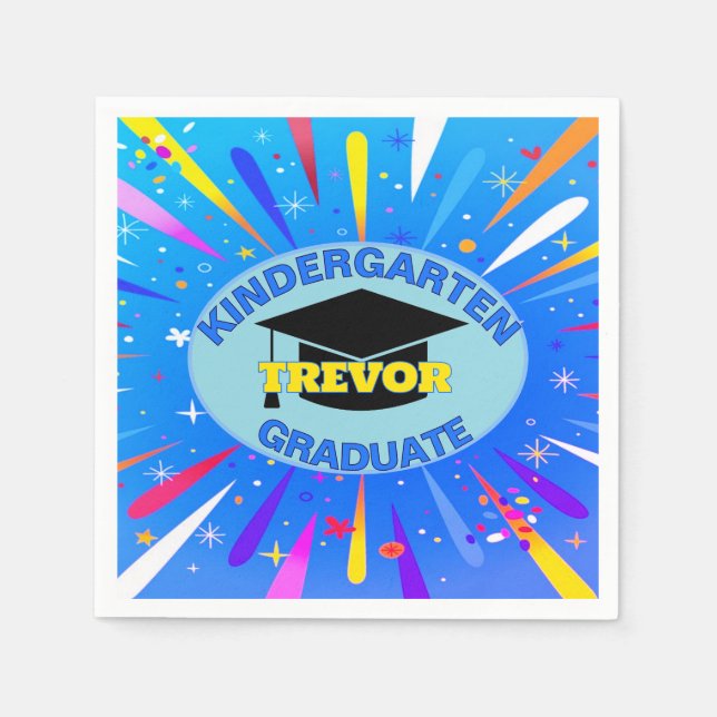 Gratulerar! Kindergarten Student Anpassningsbar Pappersservett (Framsidan)