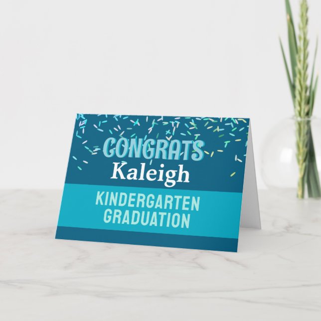 Gratulerar! Kindergarten studenten kort! Kort (Framsida)
