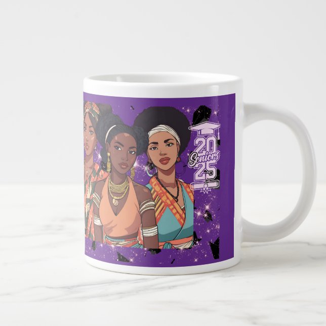 Gratulerar klass 2025 i stjärnor jumbo mugg (Höger)